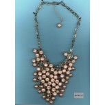 Necklace w/pearls Pink/Gold