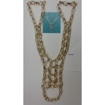 Necklace made of Metal chain links  Gold