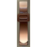 Belt Patent Leather w/Rectangle Buckle Brown