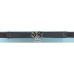 Belt w/flower epoxy buckle 13/16x22 Black/Blk/Gold