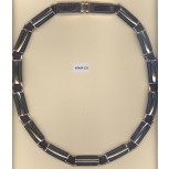 Belt w/13metal&plastic links&elastic26 1/2Gold/BLK