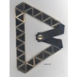 Belt w/30 Small metal Triangular&elastic25" Go/Blk