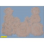 Collar Corded and Chiffon Floral Applique 10 1/2x15 1/2"