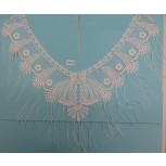 Collar like kite w/hanging threads11 1/2x 14 White