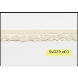 12mm Stretch cotton crochet lace scallopped