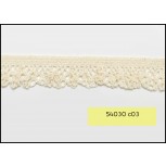 16mm Stretch cotton crochet lace scallopped
