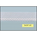 Crochet Cotton Honey Comb Pattern Scallop Lace 1 5/8" White