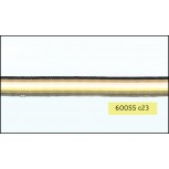 Multi Grosgrain Striped Rib. 5/8" BLK/GREY/WHT/YEL