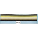 Multi Grosgrain Striped Rib.11/4" BLK/GREY/WHT/YEL