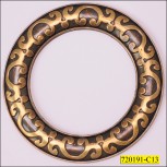 Buckle Ring Antique Brass with design Inner Diameter 2 '' Outer Diameter 2 7/8''