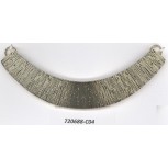 Metallic collar 4x10.5 cm with rings each end