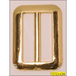 Buckle Plastic Rectangle Inner Diameter 2" Gold