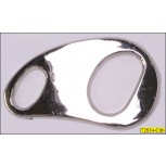 Plastic Teardrop Pull with 2 Holes 3"X 1 3/4" Silver