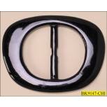 Buckle Plastic Oblong Outer Diameter 3 1/2" Inner Diameter 1 7/8" Black