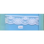 Elastic Scalloped Floral Lace.1 3/4" WHITE.