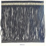 Fringe chainette looped w/Chain 6 1/2 Gold/Black