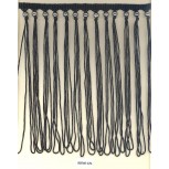 Chainette Fringe looped w/silver beads7 3/4 Black