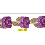 Embroidered Floral Guipure Hot Fix 2" 