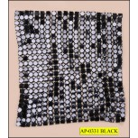 Metal mesh applique Rectangular 2 1/2" x 3" Black