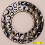 Ring Flat Plastic Etched Inner Diameter 1 3/8" Antique Brass