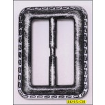 Buckle Rectangle Plastic Inner Diameter 1 7/8" Antique Silver