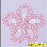 Light Pink Motif Flower 1 3/4" 