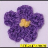 Crochet rosette 3/4" color with yellow centre