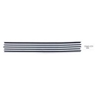 3/4" Stripe polyester tape WHT/BLK/WHT/BLK