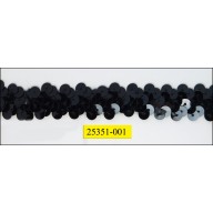 2 row Black stretch Sequin 20mm