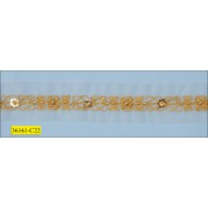 Beaded and Sequins Organza Tape with Lurex 1 1/4"