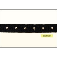 Twill tape Black 3/4" with round nick studs 5mm Center To Center 23mm