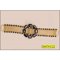 Rhinestone Attachment with Faceted Stone and Slider 10.5x2.5"