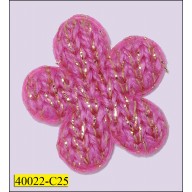 1 1/4" color with gold 5-petal daisy