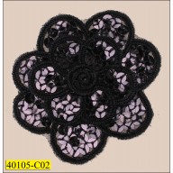 Sequins Embroidered Double Layer Daisy Flower Applique 2 3/4"