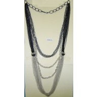 Necklace Chain Various Sizes 16 1/2" Blk/Silver
