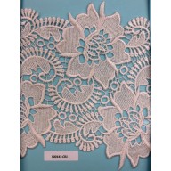 Lace guipure wbig flowers BS scalop7 1/2 White