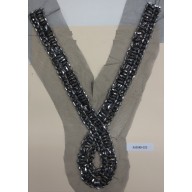 Collar w/muti shape&size faceted beads7x12Nic/Gun