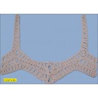 Collar Corded Applique M-Shape 10 1/2 x 14 3/4" Natural