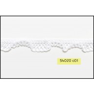 1/2" White stretch elastic crochet lace