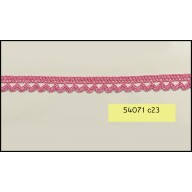 Crochet Cotton Lace 1 side scallop 11mm Denim Pink