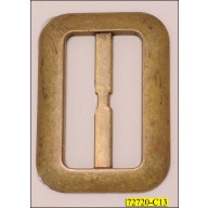Buckle Plastic Rectangle 1 13/16" Antique Brass