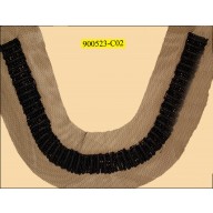 Collar Applique "U" shape rows of sequins and beads 101/8 x 71/2"
