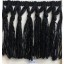Fringe wooly hand knoted 6 1/2 to 6 3/4" Black