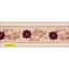 Beaded and Sequins Embroidered Floral Organza Tape 1 1/2" Ivory and Burgundy