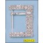 Rhinestone 3x2 Rows Rectangle Buckle with Prong Inner Diameter 20mm Silver
