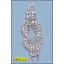 Rhinestone Strap with Ring 3 1/4" Nickel and Clear