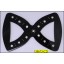 Buckle "8" shape with Rhinestones 4X2 3/4" Black and Clear