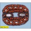 Applique Beaded with Stone Patch Iron on 2 3/8"X3" Brown and Clear