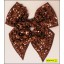Applique Bow with Sequins 3" x3 1/2"