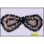 Applique Bow shape with Gunmetal and Gold beads